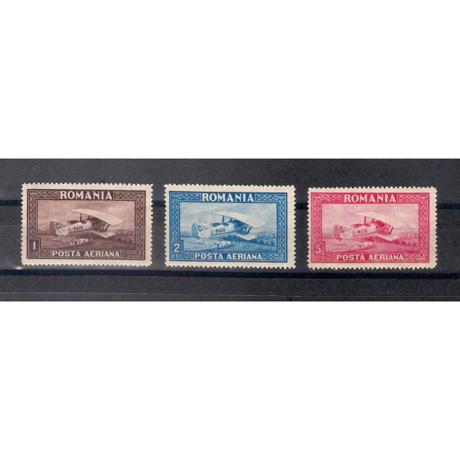 1928 - Posta aeriana C.RAIU filigran orizontal, serie neuzata