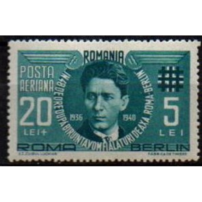 1940 - Codreanu, Posta Aeriana, neuzata