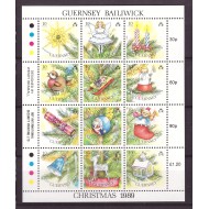 Guernsey 1989 - Craciun, bloc neuzat