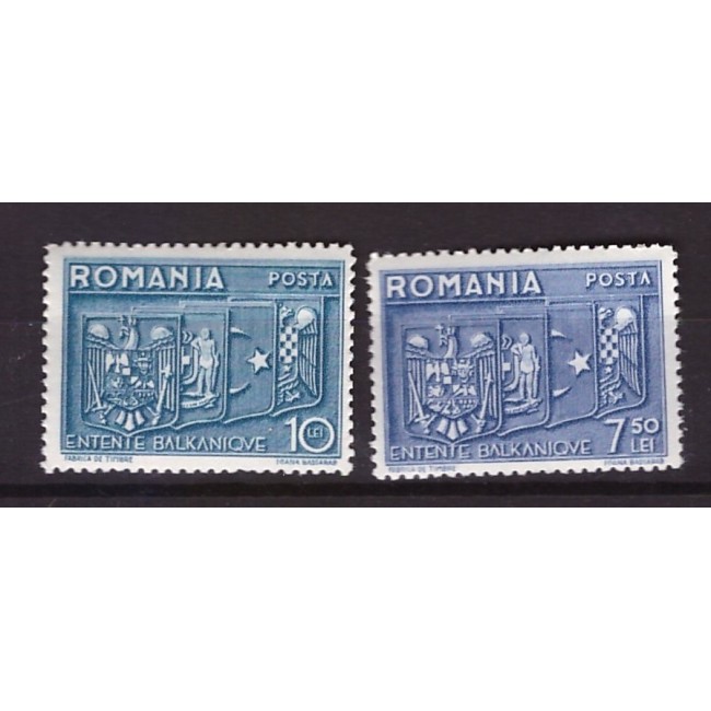 1938 - Înțelegerea Balcanica, serie neștampilata cu șarniere 1938 - Înțelegerea Balcanica, serie neștampilata cu șarniere
