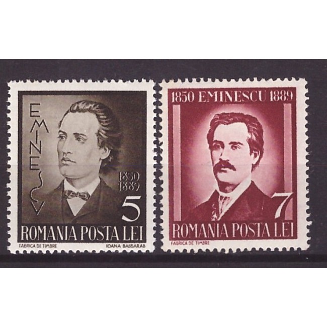 1939 - Mihai Eminescu, serie neuzata