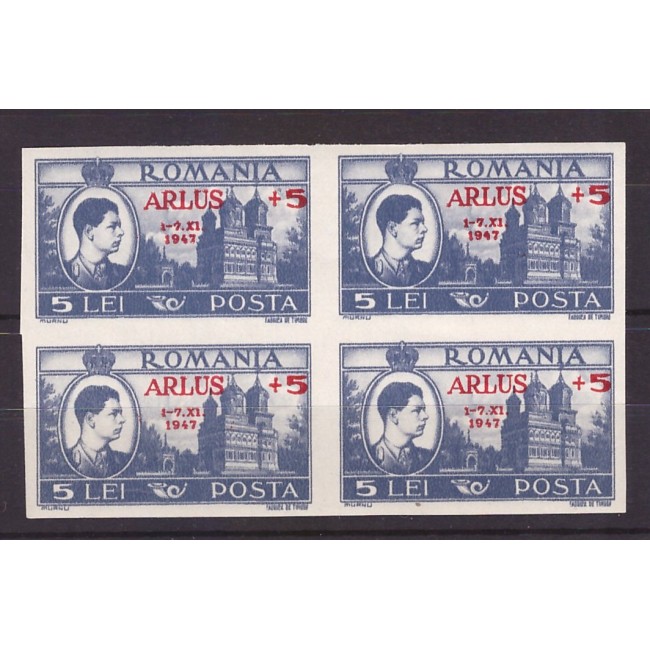 1947 - ARLUS, serie neuzata in bloc de 4