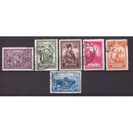 1929 - 10 ani de la unirea Transilvaniei, serie stampilata