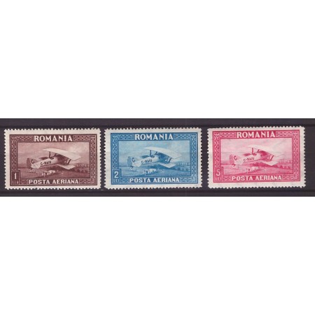 1928 - Posta Aeriana C-RAIU filigran vertical serie neștampilata cu șarniere 1928 - Posta Aeriana C-RAIU filigran vertical serie neștampilata cu șarniere