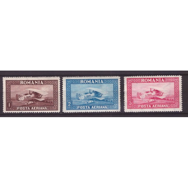 1928 - Posta Aeriana C-RAIU filigran vertical serie neștampilata cu șarniere 1928 - Posta Aeriana C-RAIU filigran vertical serie neștampilata cu șarniere