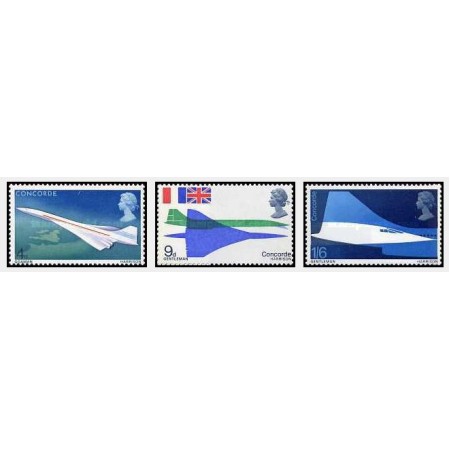 Marea Britanie 1969 - Avion Concorde, serie neuzata Marea Britanie 1969 - Avion Concorde, serie neuzata