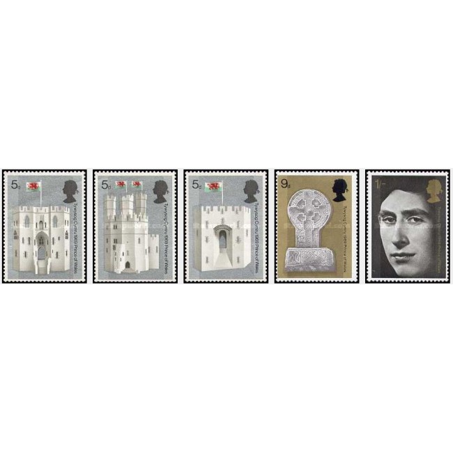Marea Britanie 1969 - Castele, Prince of Wales, serie neuzata Marea Britanie 1969 - Castele, Prince of Wales, serie neuzata