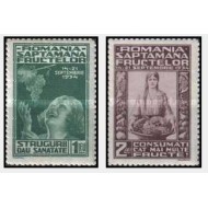 1934 - Saptamana fructelor, serie nestampilata cu sarniere