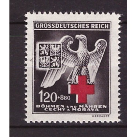 Bohemia&Moravia 1943 - Crucea Rosie, neuzata Bohemia&Moravia 1943 - Crucea Rosie, neuzata