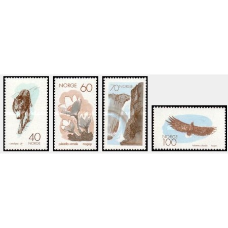 Norvegia 1970 - Protectia naturii, fauna-flora, serie neuzata Norvegia 1970 - Protectia naturii, fauna-flora, serie neuzata