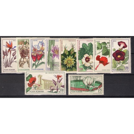 1965 - Flori, gradina botanica, serie neuzata