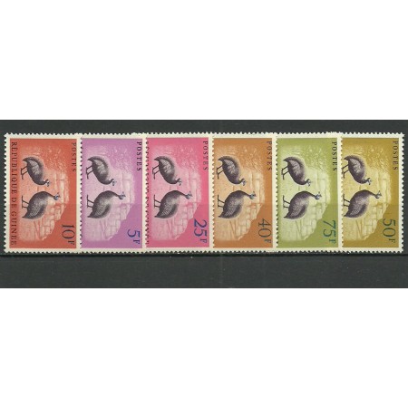 Guinea 1961 - pasari, serie neuzata