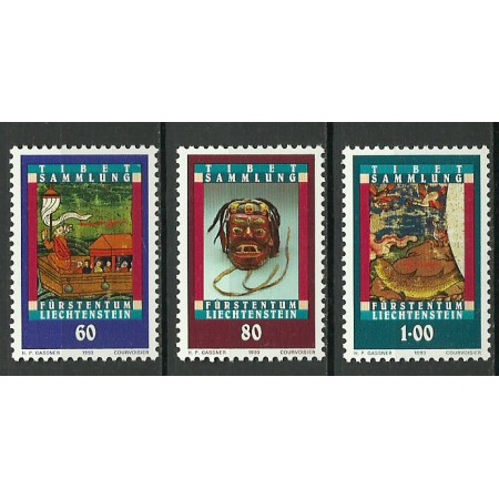Liechtenstein 1993 - arta din Tibet, serie neuzata Liechtenstein 1993 - arta din Tibet, serie neuzata