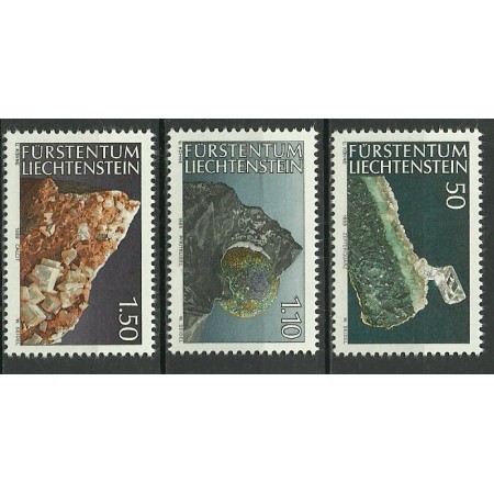 Liechtenstein 1989 - minerale, serie neuzata Liechtenstein 1989 - minerale, serie neuzata