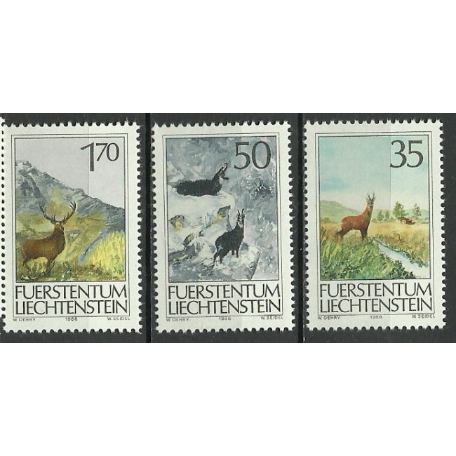 Liechtenstein 1986 - Fauna, vanatoarea, serie neuzata