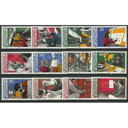 Liechtenstein 1984 - Uzuale, munca, serie neuzata Liechtenstein 1984 - Uzuale, munca, serie neuzata