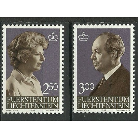 Liechtenstein 1983 - Prince Franz Josef II, Princess Gina, serie Liechtenstein 1983 - Prince Franz Josef II, Princess Gina, serie