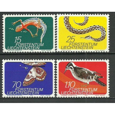 Liechtenstein 1974 - Fauna, animale, serie neuzata Liechtenstein 1974 - Fauna, animale, serie neuzata
