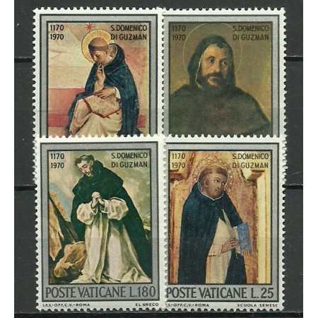 Vatican 1971 - 800th aniv. Dominikus von Guzman, serie neuzata Vatican 1971 - 800th aniv. Dominikus von Guzman, serie neuzata