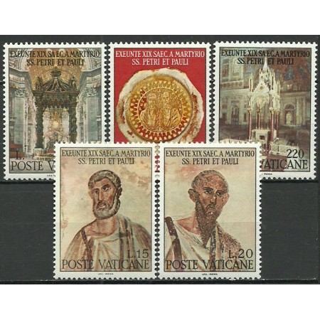 Vatican 1967 - 1900th aniv. martirii Sf Peter si Paul, serie neu Vatican 1967 - 1900th aniv. martirii Sf Peter si Paul, serie neu