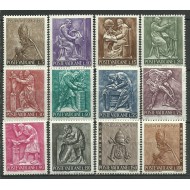 Vatican 1966 - Bazoreliefuri din bronz, serie neuzata