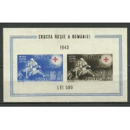 1943 - Crucea Rosie, colita nestampilata