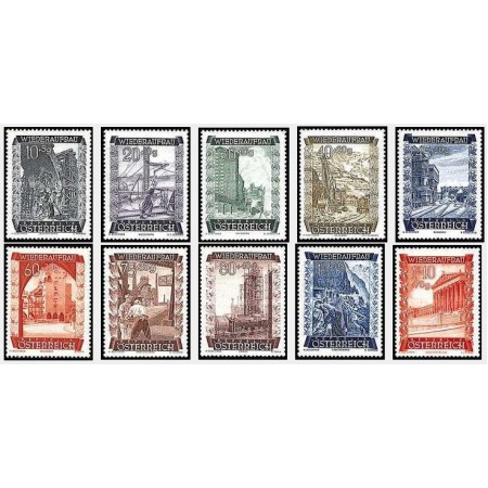 Austria 1948 - Reconstructia, serie neuzata