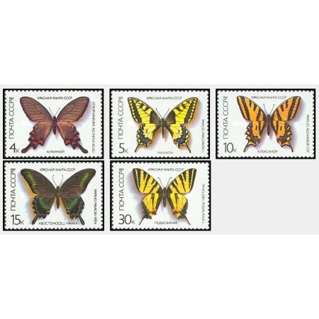 URSS 1987 - Fluturi, fauna, serie neuzata