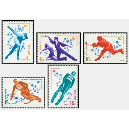 URSS 1980 - JO Lake Placid, serie neuzata URSS 1980 - JO Lake Placid, serie neuzata