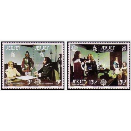 Jersey 1980 - Europa, personalitati istorice,  serie neuzata Jersey 1980 - Europa, personalitati istorice,  serie neuzata