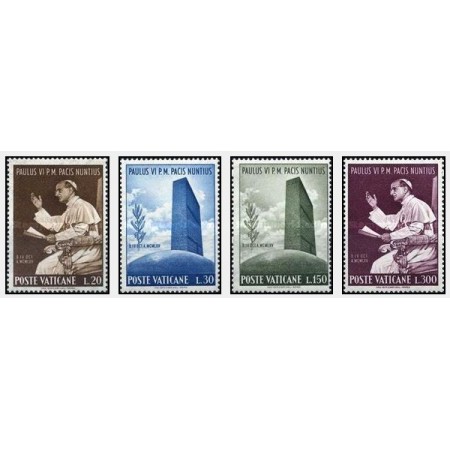 Vatican 1965 - Vizita Papei la ONU, serie neuzata Vatican 1965 - Vizita Papei la ONU, serie neuzata