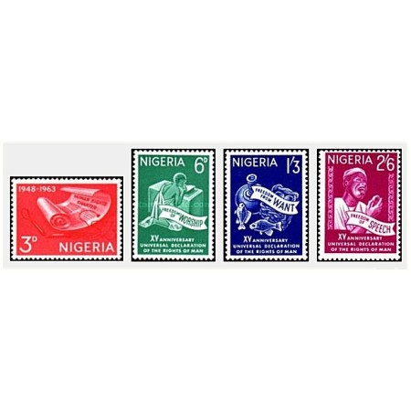 Nigeria 1963 - Decl. of Human Rights, serie neuzata Nigeria 1963 - Decl. of Human Rights, serie neuzata