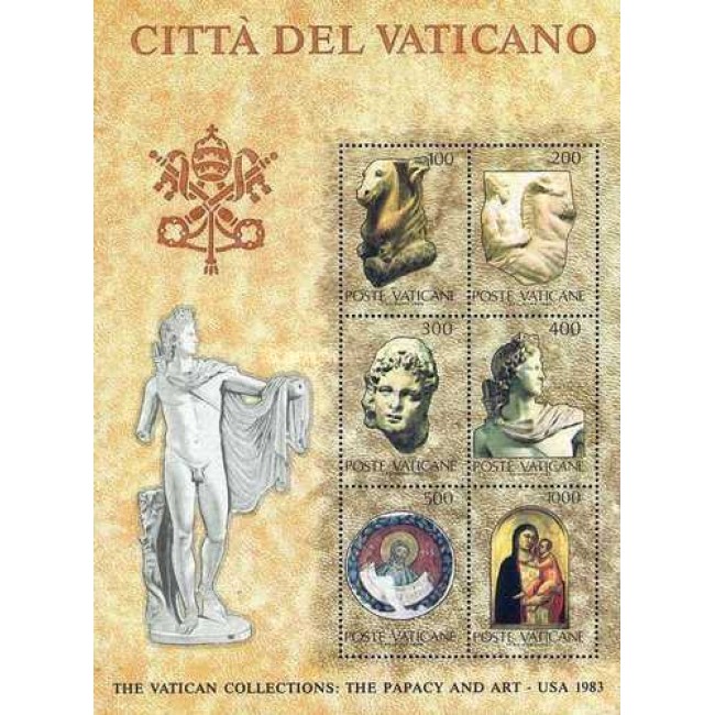 Vatican 1983 - Expo arta, bloc neuzat