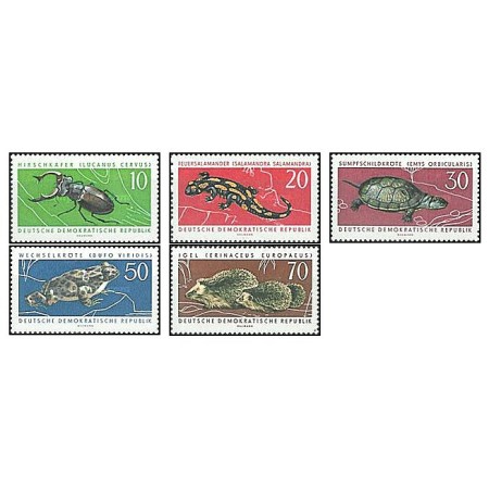 DDR 1963 - Fauna protejata, animale, serie neuzata