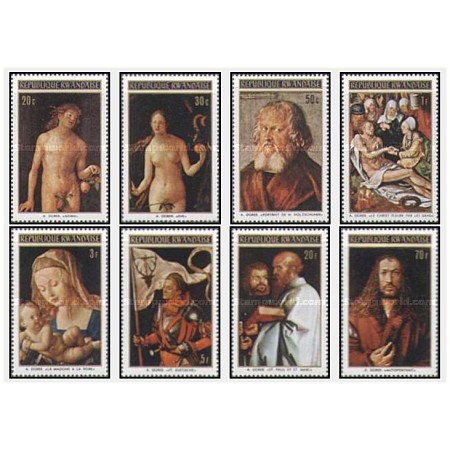 Rwanda 1970 - Albrecht Durer, arta, picturi, serie neuzata