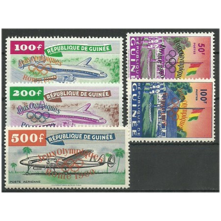 Guinea 1960 - Jocurile Olimpice Roma supratipar, serie neuzata Guinea 1960 - Jocurile Olimpice Roma supratipar, serie neuzata