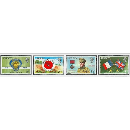 Jersey 1971 - 50th aniv. British Legion, serie neuzata Jersey 1971 - 50th aniv. British Legion, serie neuzata