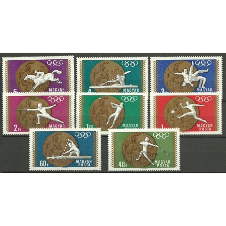Ungaria 1969 - Jocurile Olimpice Mexic, medalii, serie neuzata Ungaria 1969 - Jocurile Olimpice Mexic, medalii, serie neuzata