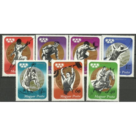 Ungaria 1973 - Jocurile Olimpice Munchen medalii, sport, serie neuzata Ungaria 1973 - Jocurile Olimpice Munchen medalii, sport, serie neuzata