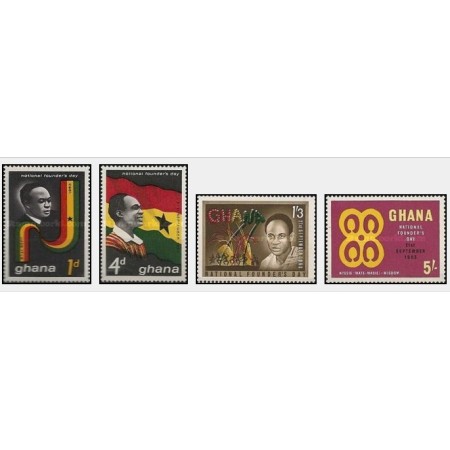 Ghana 1963 - National Founders Day, serie neuzata Ghana 1963 - National Founders Day, serie neuzata
