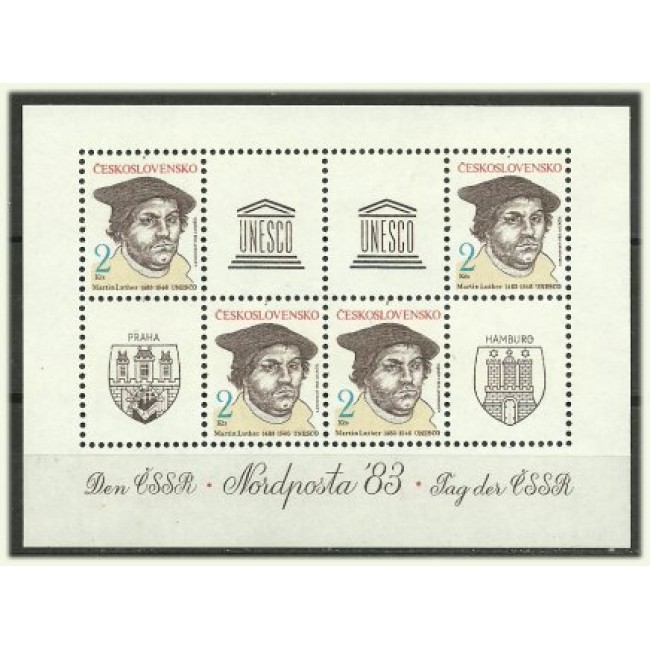 Cehoslovacia 1983 - UNESCO, bloc neuzat Cehoslovacia 1983 - UNESCO, bloc neuzat