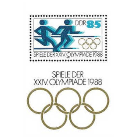 DDR 1988 - JO Seoul, colita neuzata DDR 1988 - JO Seoul, colita neuzata