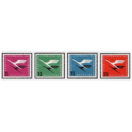 Bundes 1955 - Lufthansas Re-establishment, aviatie, serie neuzat