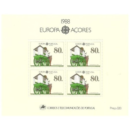 Portugal Azore 1988 - Europa, bloc neuzat Portugal Azore 1988 - Europa, bloc neuzat