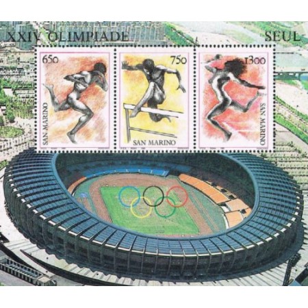 San Marino 1988 - Jocurile Olimpice Seoul, bloc neuzat San Marino 1988 - Jocurile Olimpice Seoul, bloc neuzat