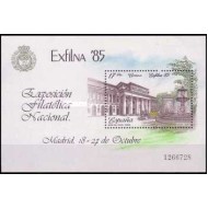 Spania 1985 - expo filatelic Madrid, arhitectura, colita neuzata