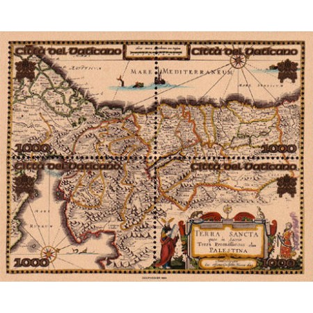 Vatican 1999 - Locuri Sfante in Palestina, bloc neuzat