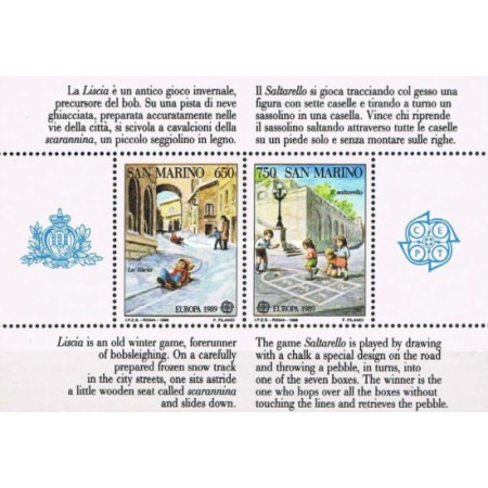 San Marino 1989 - Europa, colita neuzata San Marino 1989 - Europa, colita neuzata