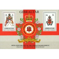 Gibraltar 1989 - 50th anniv. Gibraltar Regiment, colita neuzata