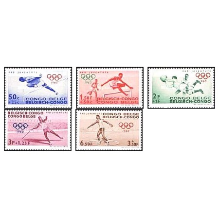 Congo Belgian 1960 - Jocurile Olimpice Roma, serie neuzata Congo Belgian 1960 - Jocurile Olimpice Roma, serie neuzata